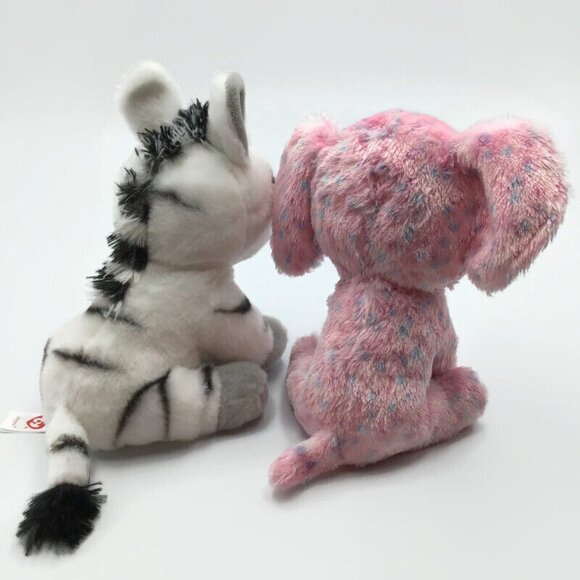 Ty Beanie Boos Jungle Animals Stripes Zebra Ellie Elephant Louie Lion Larry Lynx - Picture 9 of 12